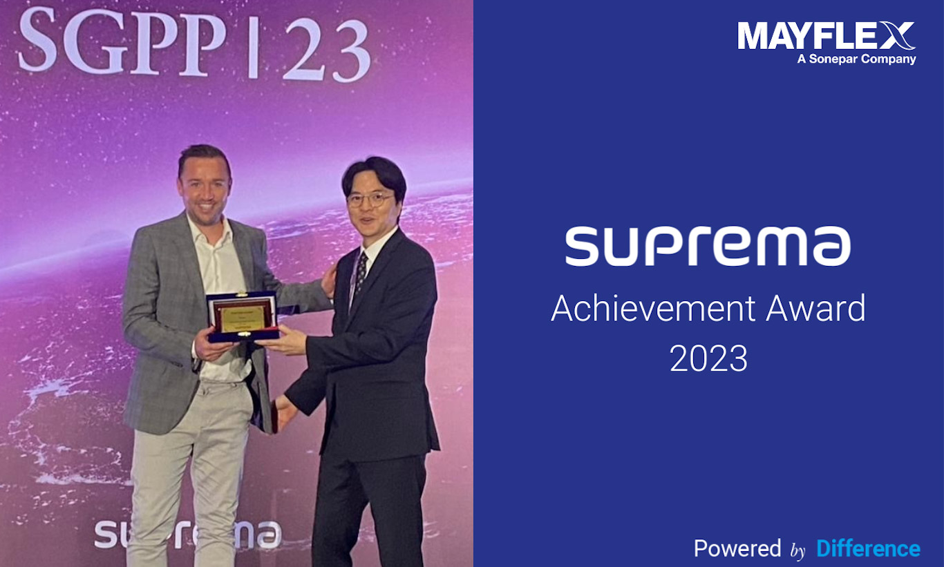 Mayflex receives Achievement Award from Suprema